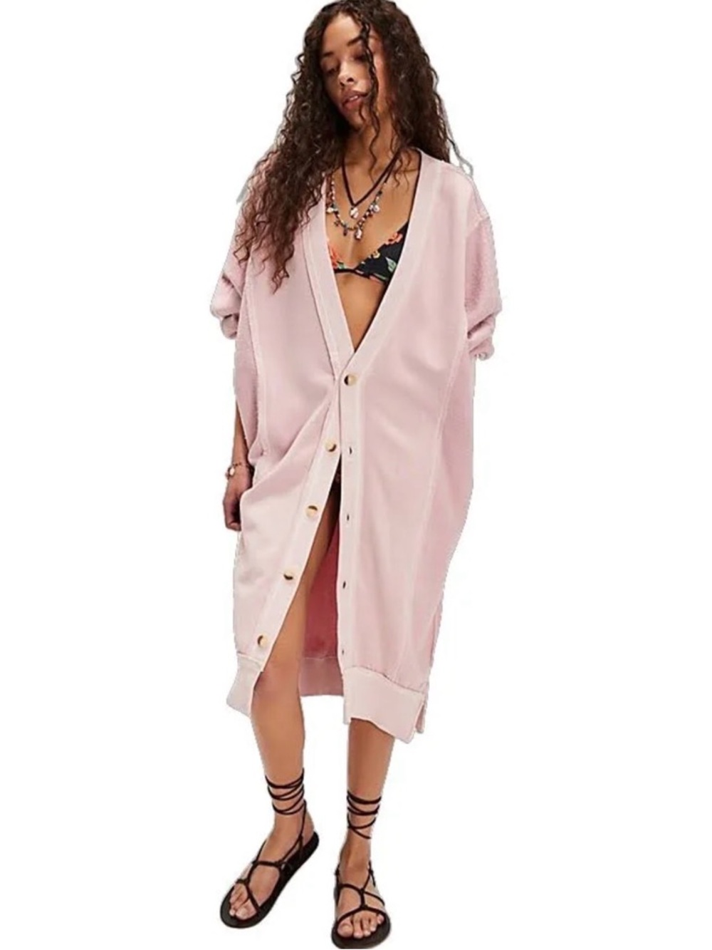 NWT We The Free Dreamy Cardigan in Pale Mauve
